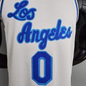 Latin Edition Los Angeles Lakers Blue #0 NBA Retro Jersey,Los